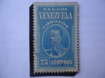 Stamps Venezuela -  Simón Bolívar - E.E.U.U. de Venezuela