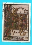 Stamps United Arab Emirates -  AJMAN - Arte - Ilustración cantoral religioso