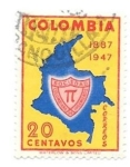 Stamps : America : Colombia :  Sociedad colombiana de ingenieros