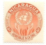 Sellos de America - Nicaragua -  Homenaje a la ONU