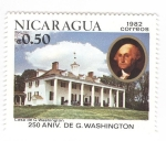 Sellos de America - Nicaragua -  250 aniversario de George Washington. Casa