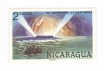 Stamps Nicaragua -  150 aniversario Julio Verne