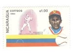 Sellos de America - Nicaragua -  Beisbol. Adalberto Herrera
