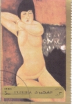 Stamps United Arab Emirates -  pintura desnudos 