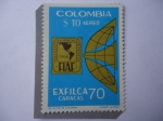 Sellos de America - Colombia -  Emblema de Exfilca 70 - FIAF:Federación Interamericana de Filatelia 1968