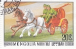 Sellos de Asia - Mongolia -  carro de bomberos 