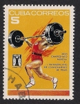 Stamps : America : Cuba :  Levantamiento de pesas -5-