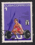 Stamps : America : Cuba :  Levantamiento de pesas -1-