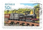 Sellos de Oceania - Australia -  locomotora