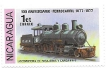 Stamps : America : Nicaragua :  locomotora