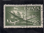 Stamps Spain -  Superconstelacion y Nao Santa Maria