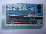 Stamps United Kingdom -  EFTA (Asociación Europea de Libre Comercio)-Sea Freight (Carga Marítima)