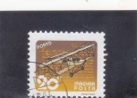 Stamps Hungary -  biplano 