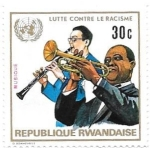 Stamps Rwanda -  Lucha contra el racismo