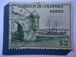 Sellos de America - Colombia -  Fuerte del Pastelillo-Isla de la Manga, Cartagena de India - ó Fuerte de San Sebastián del Pastelill