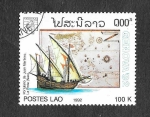 Sellos de Asia - Laos -  1085 - Veleros y Mapas