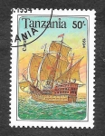 Stamps : Africa : Tanzania :  1210 - Barcos Veleros