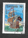 Sellos del Mundo : Africa : Tanzania : 1211 - Barcos Veleros