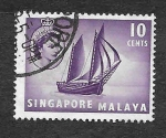 Stamps : Asia : Singapore :  34 - Barco