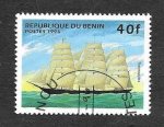 Stamps : Africa : Benin :  850 - Barcos Veleros