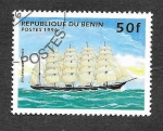 Stamps : Africa : Benin :  851 - Barcos Veleros