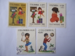 Stamps Colombia -  Navidad 1961 - Escena Navideñas