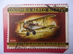 Stamps Colombia -  Historia de la Aviación Colombiana . De Havilland 1930.