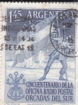 Stamps Argentina -  50 aniversario oficina radio postal Orcadas