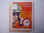 Stamps Colombia -  Comunicaciones Militares - 74 Años, 1944-2018 - Emblema.