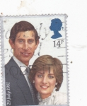 Stamps United Kingdom -  Boda principe Carlos y Diana 
