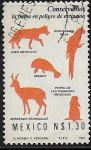 Stamps : America : Mexico :  Conservemos la fauna en peligro de extinción 