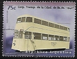 Stamps Argentina -  Tranvía: Corporación de Transporte dela Cd de Buenos Aires, 1942