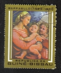Stamps : Africa : Guinea_Bissau :  500 aniversario del nacimiento de Rafael, Madonna de la Tenda
