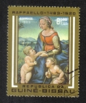 Stamps : Africa : Guinea_Bissau :  500 aniversario del nacimiento de Raffaello, La Virgen y el Niño con San Juan Bautista