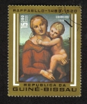 Stamps : Africa : Guinea_Bissau :  500 aniversario del nacimiento de Rafael, Madonna y niño