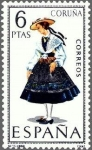 Stamps : Europe : Spain :  1841 - Trajes títpicos españoles - Coruña