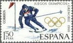 Stamps Spain -  1851 - X Juegos Olímpicos de invierno en Grenoble - Esquí