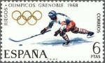 Stamps Spain -  1853 - X Juegos Olímpicos de invierno en Grenoble - Hockey sobre hielo
