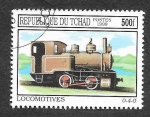 Stamps : Africa : Chad :  828 - Locomotora
