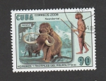 Sellos de America - Cuba -  Hombres y animales del Paleolítico