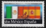 Stamps : America : Mexico :  25 años de reanudación de relaciones diplomáticas México- España