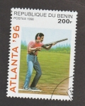 Sellos de Africa - Benin -  Atlanta 96,gtiro con escopeta