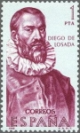 Stamps Spain -  1890 - Forjadores de América - Diego de Losada (1513-1569)