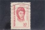 Stamps Argentina -  general José de San Martí 