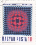 Stamps : Europe : Hungary :  Pintura de Victor Vasarely