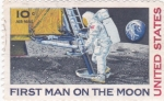 Sellos de America - Estados Unidos -  primer hombre en la luna