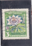 Sellos de America - Uruguay -  flores- pasionaria 