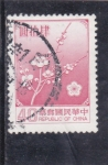 Stamps : Asia : Taiwan :  flor nacional prunier