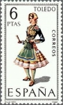 Stamps : Europe : Spain :  1960 - Trajes típicos españoles - Toledo
