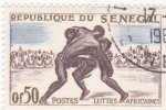 Stamps : Africa : Senegal :  lucha africana 